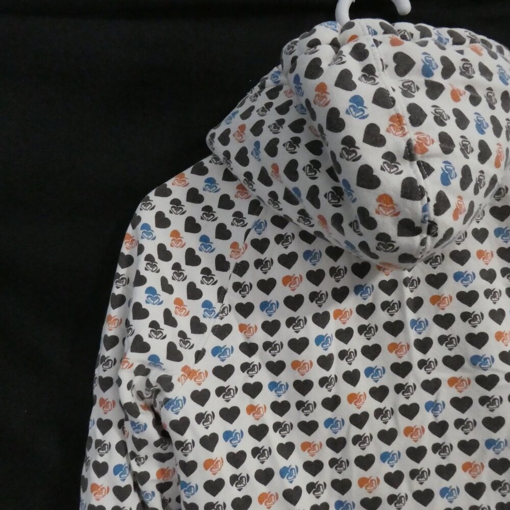Y2K - Vintage - Roxy | medium | Heart & Logo Patterned  Zip-Up Hoodie - Picture 11 of 16